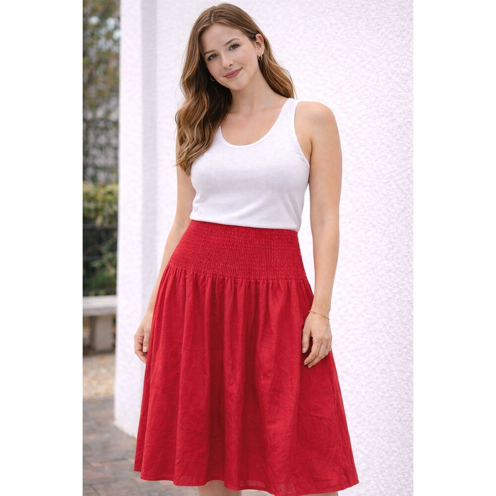Wild Fable Women's Smocked Waist Maxi Skirt Size L